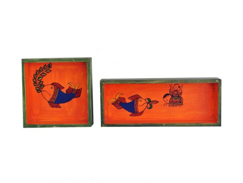 MDF Tray Hand Painted (Set of 2)