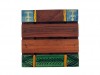 Designer Wood Stripes Shaped Tea Coaster - Assorted (set of 3)