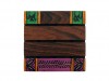 Designer Wood Stripes Shaped Tea Coaster - Assorted (set of 3)