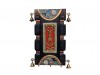 Decorative Wooden Wall Key Hook Antique Vertical - Brown (Brass Panel)
