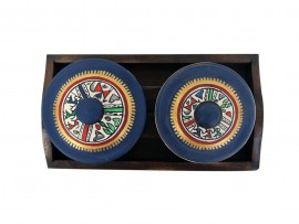 Wooden Tray with 2 Jaars Set