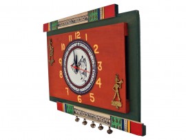 Wall Clock Antique Orange and Green