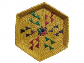 Beautiful Golden Grass Gift Basket From Odisha